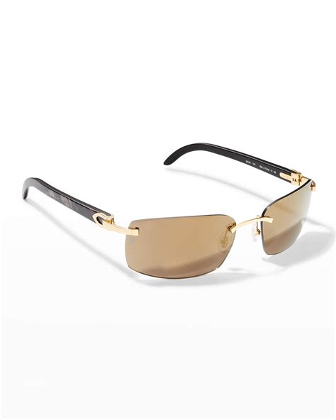 cartier sunglasses mens 2021|cartier rimless eyeglasses for men.